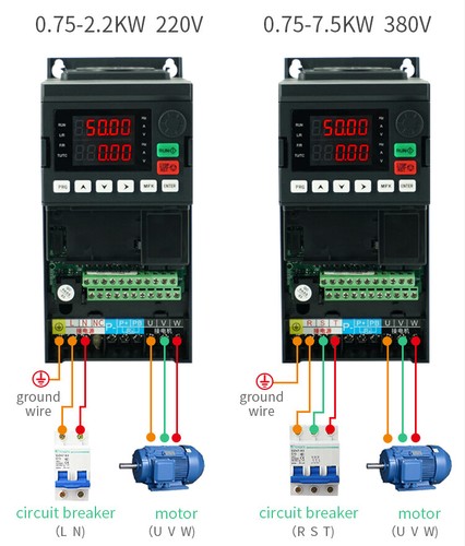 220v 380v 75kw 5kw - 0.75kw, 4kw