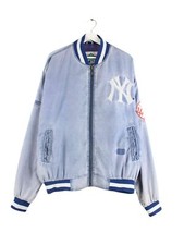 MLB 90s Vintage Yankees Embroidered Jacke Blau L Herren