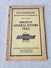 Chevrolet 1933 Ersatzteile Katalog Reparaturen Oldtimer