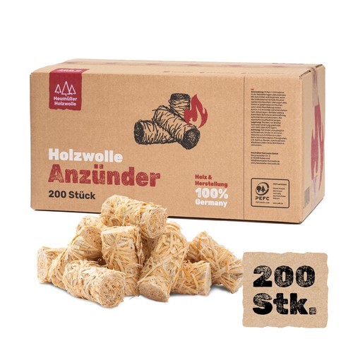 Holzwolle anzünder 200 - holzwolle, stück