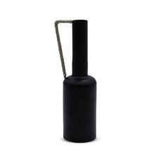 Metall Blumenvase schwarz m