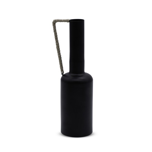Metall blumenvase schwarz - metall,