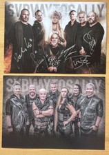 2x Subway to Sally AK Eisheilige Nacht Autogrammkarte original signiert 15x21cm