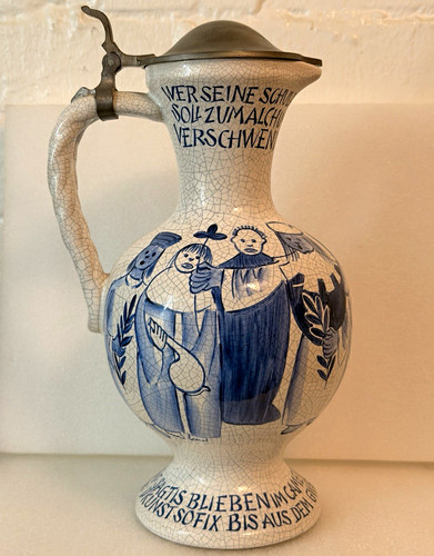 Steingut bierkrug mit - steingut,