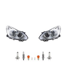 Scheinwerfer Set Halogen passend für Opel Corsa D 07/06-12/10 Leuchtmittel Li Re