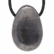 Schungit tropfenanhänger mit - schungit,