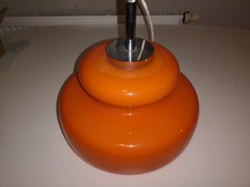  Retro Minimalistische orangene Glas Pendelleuchte 