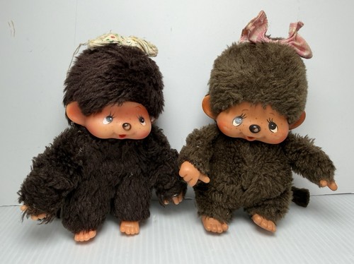 Vintage monchichi girl dolls - vintage,