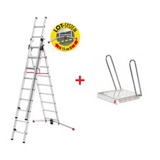 Hailo ProfiLOT Kombileiter Sprossenleiter Schiebeleiter Einhängetritt ausziehbar