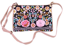 Tasche Leder beige Stoff