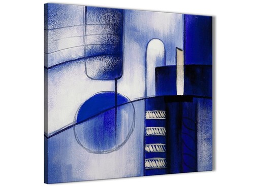 Indigo blau creme gemälde - blau,