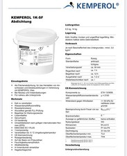 KEMPEROL 1K-SF 6,5kg  1-komponentiger Flüssigkunststoff lösemittelfrei anthrazit