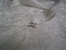 925 Sterlingsilber Ring mit 2 Zirkonen im Diamantschliff - Größe 54