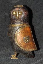 Holzkeule mit Messing ca. 11cm Dekorfigur Geschenk Sammler