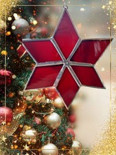 Tiffany Glaskunst, Anhänger, Christbaumschmuck, Stern, Weihnachtsstern 