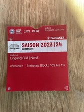 Ticket Dauerkarte FC Bayern München Sammler Jahreskarte 2023/2024 Ausdruck