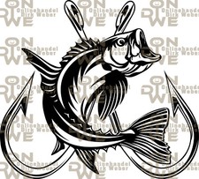 Aufkleber "Fisch + Haken 1"