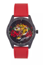 Ed Hardy Damen Quarz matt rot