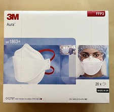 3M Aura FFP3 Masken Karton Box a 20 Stück 01/2026 NEU OVP 1863 2797