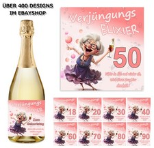 Aufkleber Sektflasche