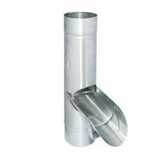 TITANZINK Regenwasserklappe mit Griff ohne Sieb 87mm Regenrohrklappe Zink