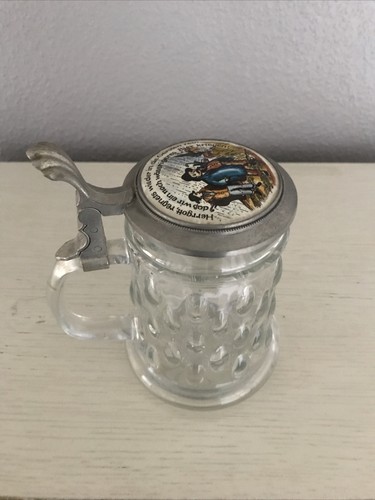 Bierkrug mit zinndeckel l - zinndeckel,