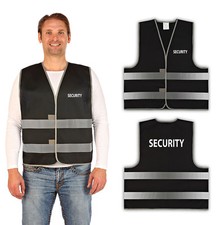 easyMesh® Signalweste "SECURITY" Warnweste Schwarz (Unisize) XL/XXL 