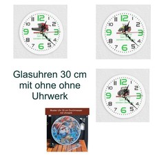 Wanduhr aus Glas - 30 cm mit