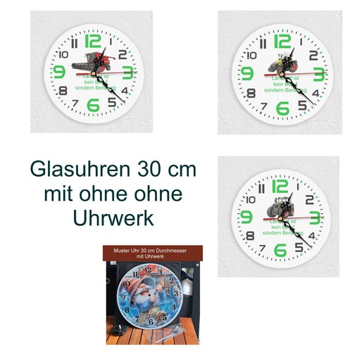 Wanduhr aus glas - aus,