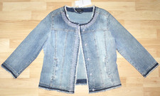 Comma jeans jacke blau - jeans,