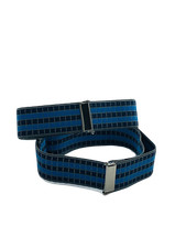 Ärmelhalter Blusenraffer 2,5 cm breit  verstellbar blau grau gemustert Fb 61