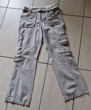 CECIL  HOSENANZUG  Gr. M / 29  grau weiß gestreift  Hose + Weste  Baumwolle