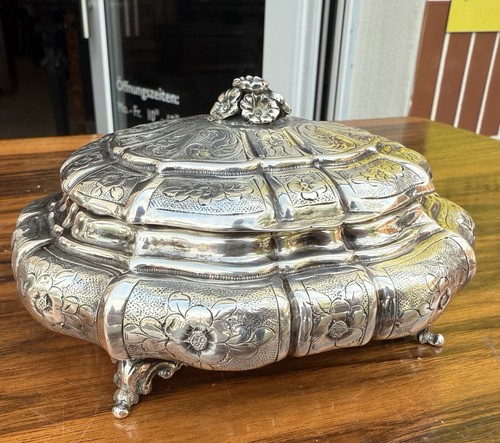 Silber deckel dose schatulle - silber,