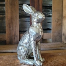 Hase Figur silber  14 cm