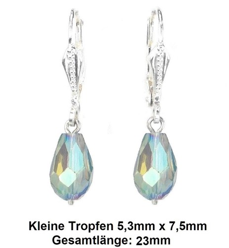 Rheinkiesel tropfen ohrringe - rheinkiesel,