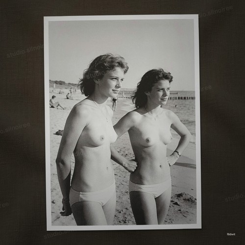 Vintage fotoabzug zwei - sw,