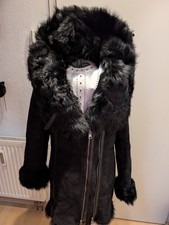 Toskana Lammfell Mantel Jacke, Echtfell Pelz, Größe M