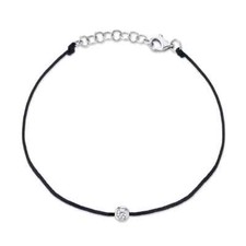 14K Weißgold Diamant Schnur