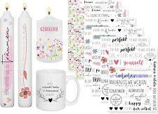 6 PCS Kerzentattoo (200+ Muster),Wassertransferdruck |Wasserschiebefolie Kerzen 