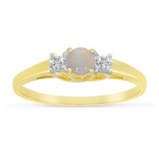 Ring 10 Karat Gelbgold runder