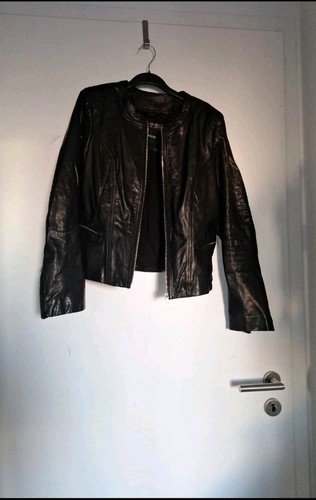 Damen lederjacke schwarz - damen,