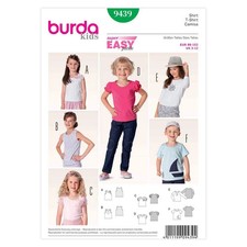 Burda Kids Schnittmuster 9439 Shirt T-Shirt Gr. 98-152 Super Easy Casual Nähen