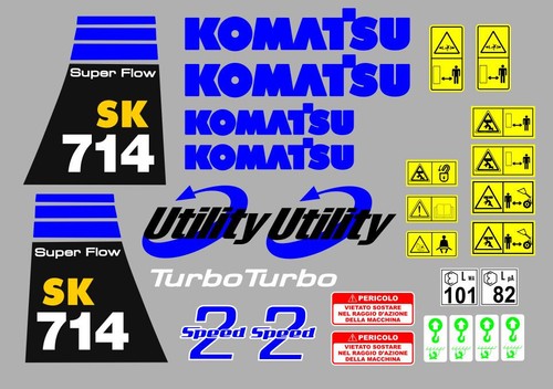 Komatsu 714 aufkleber - sk,