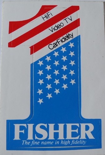 Werbe aufkleber fisher - fisher, hifi