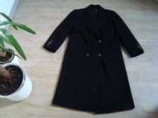 moderner Damen Unisex Mantel Jacke reine Schurwolle schwarz Gr. 38