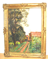 Richard Falkenberg, Düsseldorfer Malerschule, Ölgemälde "Am Niederrhein", 1926