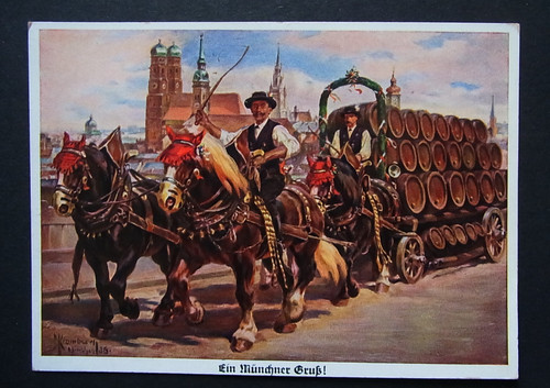 Ansichtskarte ein münchner - ansichtskarte,