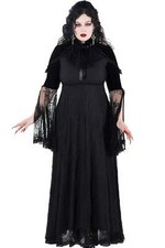 Killstar Gothic Goth Vintage Victorian Spitze Maxikleid - Countess