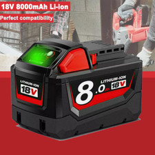 8.0Ah Für Milwaukee M18 High Output Akku M18B6 18V XC 8,0 Li-Ion 48-11-186