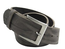 Ledergürtel 4 cm breit grau eigener Fertigung Büffelleder Bitte Bundweite messen